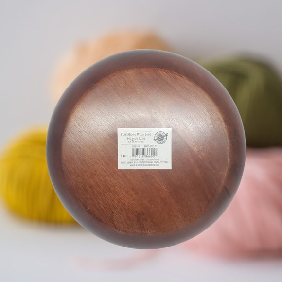 Loops & Threads Dark Mango Wood Bowl - Large - Picture 4 of 6
